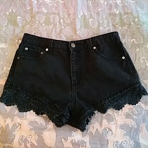 Faded Black Shorts